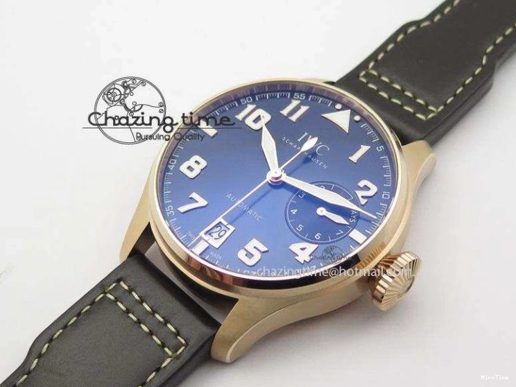 MIROTIME 0108 Big Pilot IW500909 RG ZF 1:1 Best Edition Le Petit Prince On Brown Leather Strap A Breathable 7293